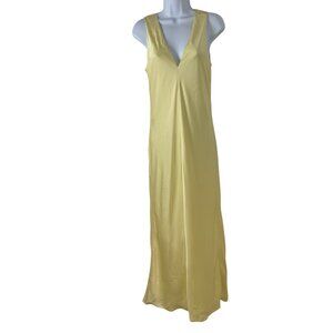 Favorite Daughter NWOT READ Butter Yellow SM Tank Slip Column Dress Satin Maxi